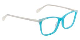 Daphne Rectangle Blue-Clear Glasses3