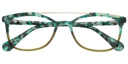 Deborah Aviator Green-Floral Glasses1