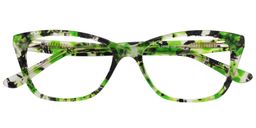 Krisztia Cat Eye Green Tortoise Glasses1
