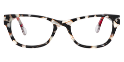 Meredith Rectangle Black & Clear Glasses0