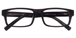 Vivian Rectangle Purple-Black Glasses1