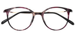 Lena Round Purple Floral Glasses1