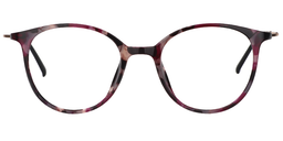 Lena Round Purple Floral Glasses0