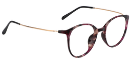 Lena Round Purple Floral Glasses3