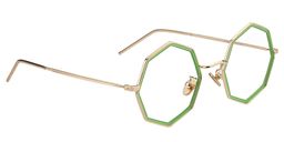 Susanna Geometric Gold Glasses 2