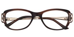 Una Oval Brown Glasses1