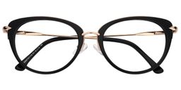 Adeline Cat Eye Black Glasses1