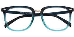 Lynn Rectangle Green Glasses1