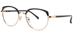 Flora Browline Black Glasses2