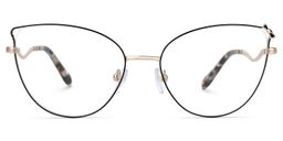 Reva Cateye Black Glasses0