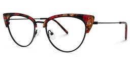 Romero Cateye Red-Floral Glasses1
