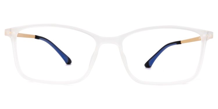 Yancy Rectangle White Glasses