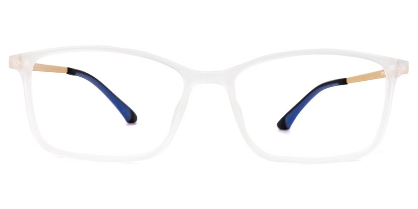 Yancy Rectangle White Glasses