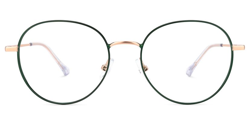 Renee Round Green Glasses