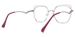 Lyth Geometric Red-Silver Glasses3