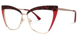 Luperon Cateye Red Glasses1