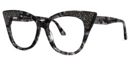 Yarisbeth Cateye Gray-Tortoise Glasses1