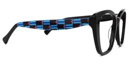 Manette Square Black Glasses2