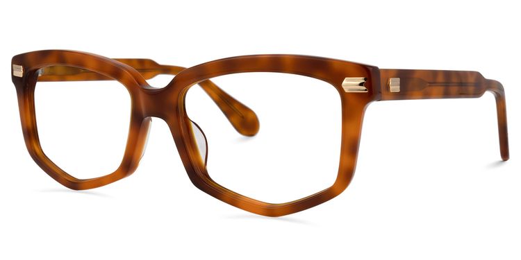Geri Geometric Brown Glasses