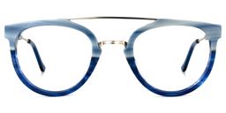 Jessika Round Blue Glasses0