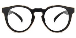 Molina Round Black Glasses0