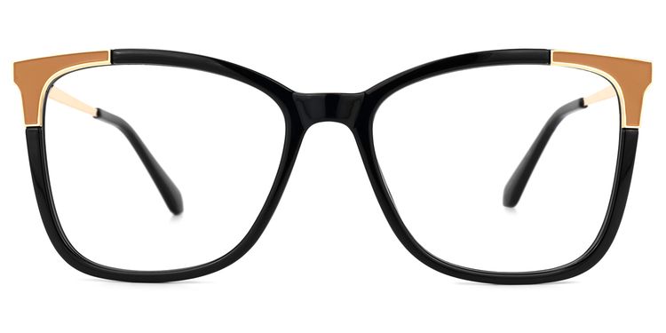 Rokea Square Black Glasses