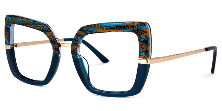 Natalin Square Blue Glasses