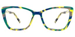 Fountain Cateye Blue-Yellow Glasses0