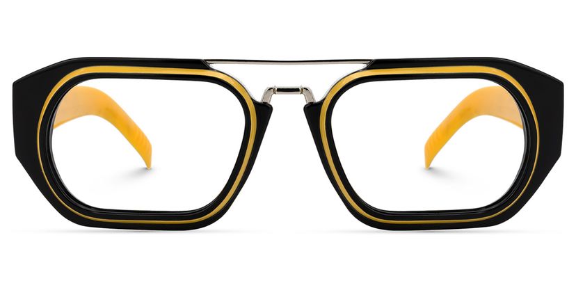 Ineabell Geometric Yellow Glasses