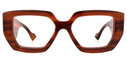Claphan Geometric Brown Glasses0