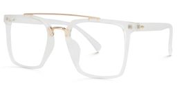Shumac Square White Glasses1