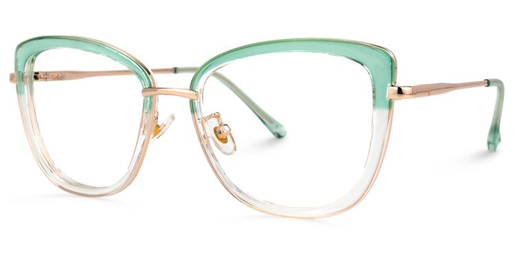 Mulero Square Green Glasses