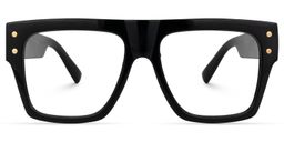 Hefner Square Black Glasses0