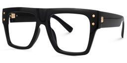 Hefner Square Black Glasses1