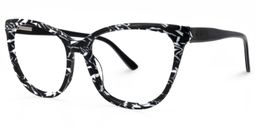 Romkey Cateye Black-White Glasses1