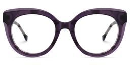 Brewster Round Purple Glasses0