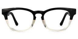 Sybil Square Black-Clear Glasses0