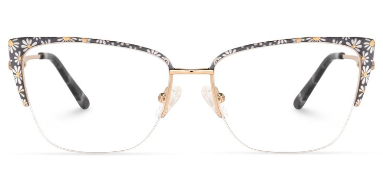 Kandee Square Floral Glasses