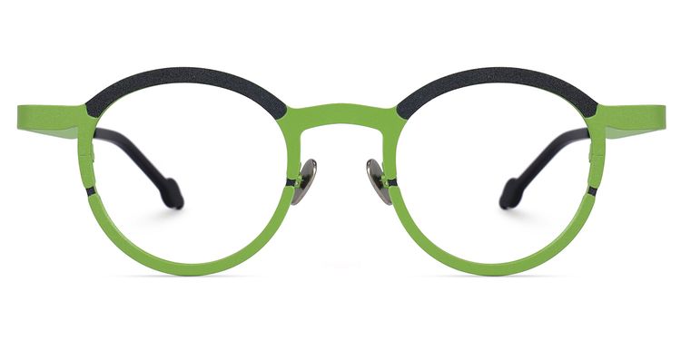Castro Round Green Glasses
