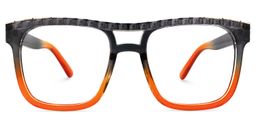 Canisha Square Orange Glasses0