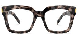 Johana Square Gray-Tortoise Glasses0