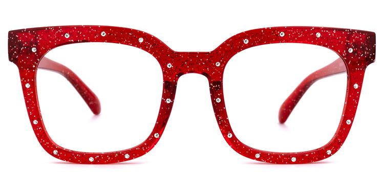 Eussub Square Red Glasses