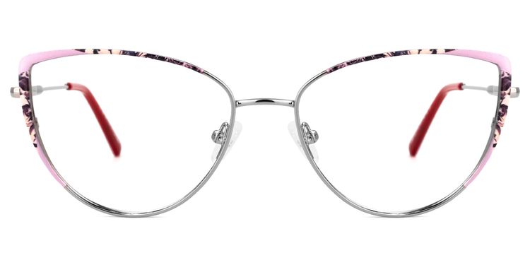 Mesha Cateye Pink-Floral Glasses