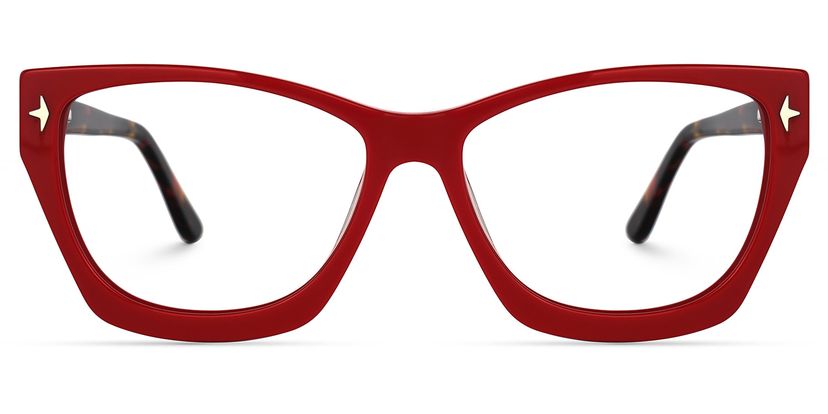 Quiroz Geometric Red Glasses