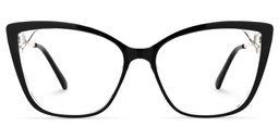 Shaffer Cateye Black Glasses0