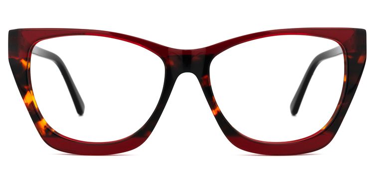 Frankens Geometric Red Glasses