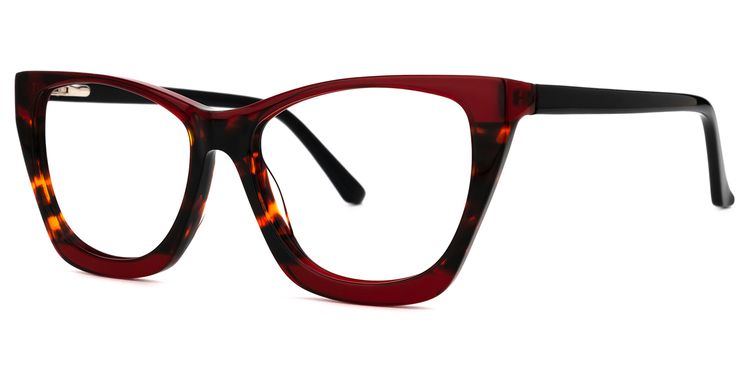 Frankens Geometric Red Glasses