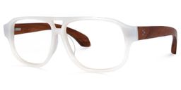 Shakey Square White Glasses1