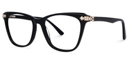 Necole Cateye Black Glasses1