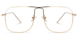 Jacqlyn Square Gold Glasses0